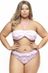 Calcinha Plus Size Cavada Quartzo Sobreposta Por Renda Branca