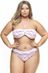 Sutiã Plus Size Bojo, Renda Sobreposta, Branco E Quartzo Rosa