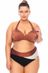 Calcinha Plus Size Alta Preto, Cobre E Pérola