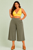Pantacourt Plus Size, Sem Bolso, Alcaparra