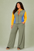 Jaqueta Plus Size Com Fecho, Alcaparra, Girassol e Dubai