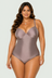 Maiô Plus Size Com Arco E Bojo, Castanho