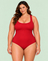 Maiô Plus Size Para Hidroginástica, Vermelho