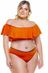 Sutiã Plus Size Ombro A Ombro, Babado, Bojo Removível, Açafrão