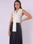 Regata Manga Japonesa com Faixa Frontal - Off-White