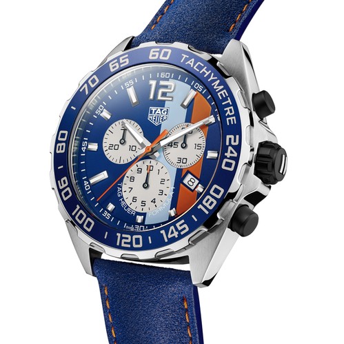 TAG Heuer Formula 1 Calibre Quartz Masculino Azul Couro Cron grafo