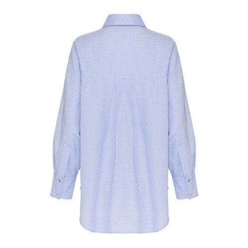 Camisa Pin Point Azul - Lili 