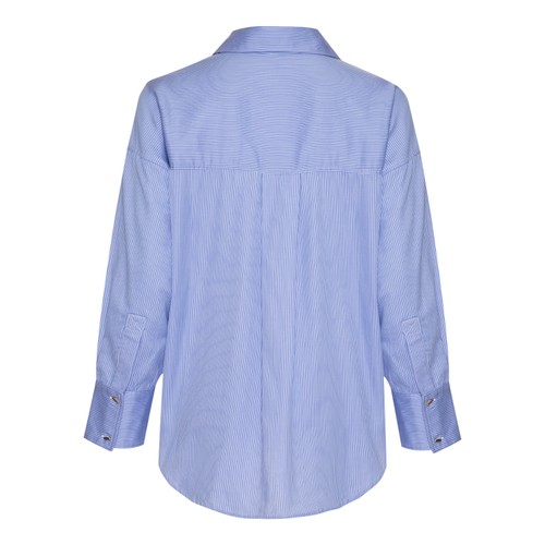 Camisa Listrada Azul Clássico - Lili