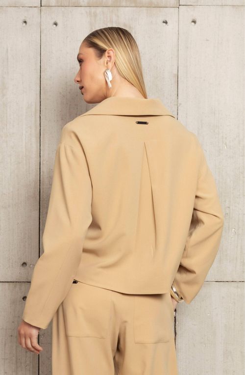 CASAQUETO SILK CAQUI