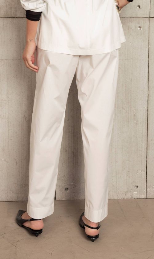 CALÇA ALGODÃO ZIPERES OFF WHITE
