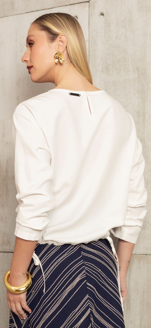BLUSA BOLSOS DET. COSTA OFF WHITE