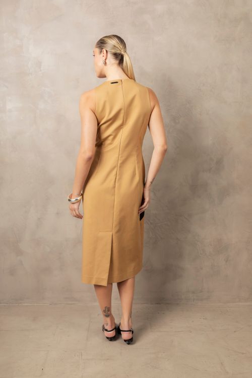 VESTIDO RECORTE BICOLOR