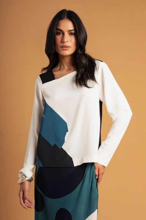 BLUSA ESTAMPA GEOMETRICO