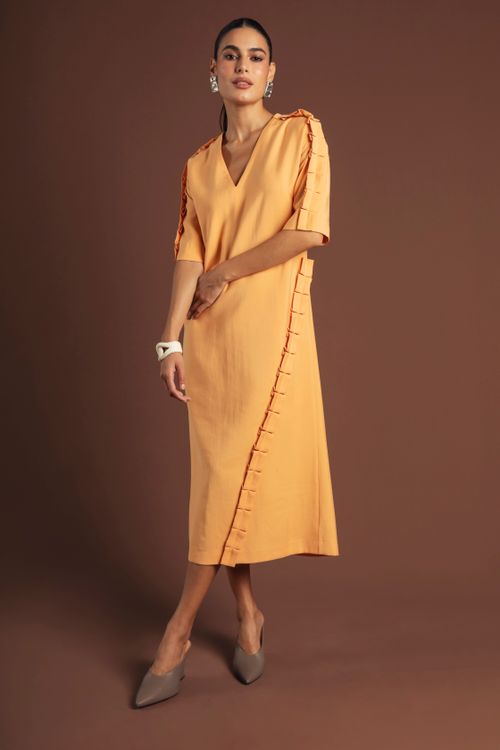 VESTIDO DOBRADURA BURNT ORANGE