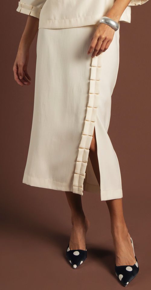 SAIA DOBRADURA OFF WHITE