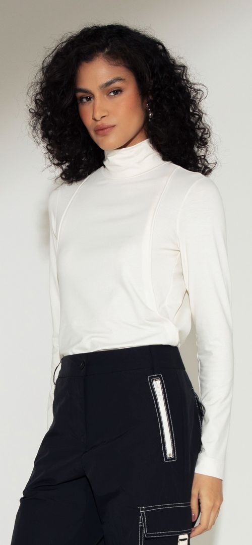 BLUSA MALHA SLIN OFF WHITE