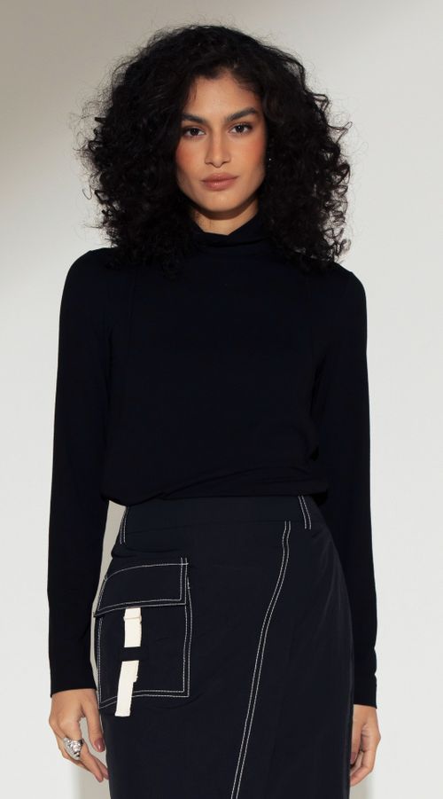 BLUSA MALHA SLIN PRETO