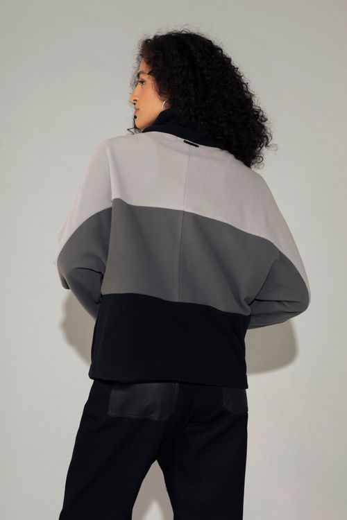 JAQUETA SOFT TRICOLOR CINZA