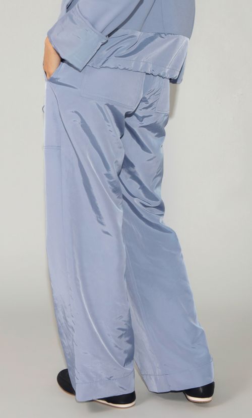 CALÇA RETA MEMORY AZUL
