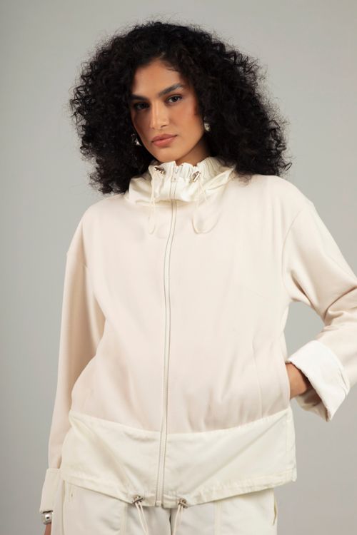 JAQUETA SOFT RECORTADA OFF WHITE