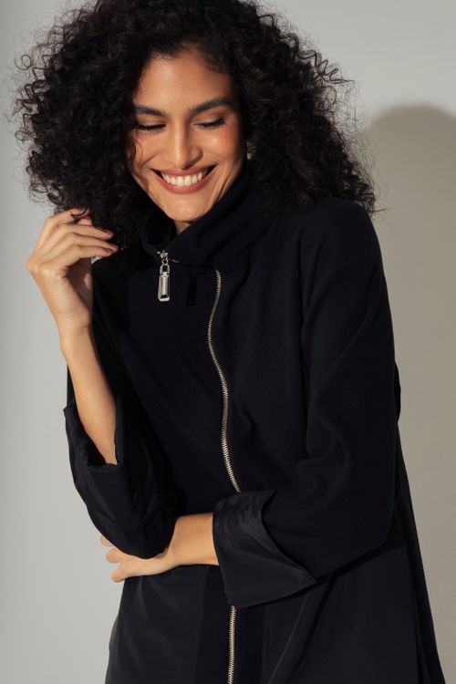 JAQUETA SOFT ZIPER PRETO