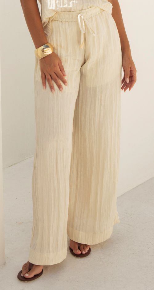 CALÇA LEVE CREPONADA