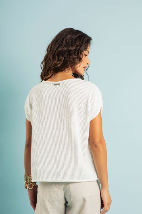 BLUSA MALHA CANELADA