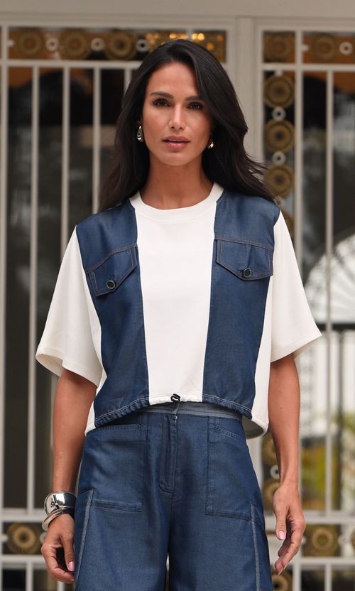 T-SHIRT MALHA RECORT JEANS