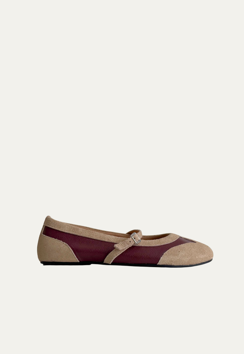 Flat Orchi - Vinho/Taupe 