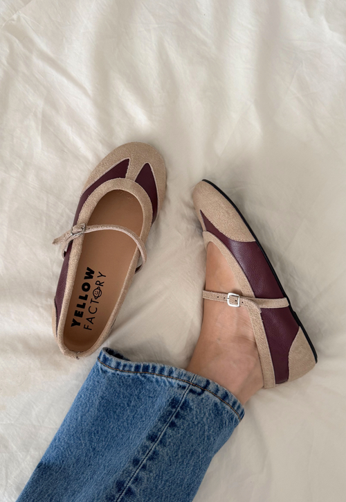 Flat Orchi - Vinho/Taupe 