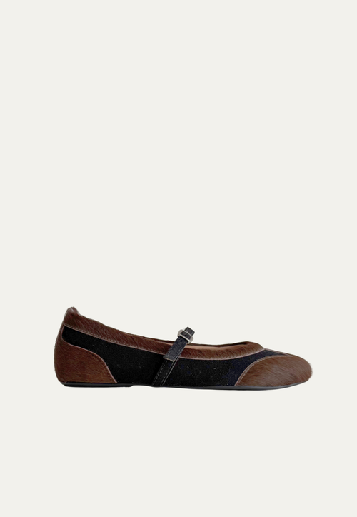 Flat Orchi - Preto/Pelo Café 