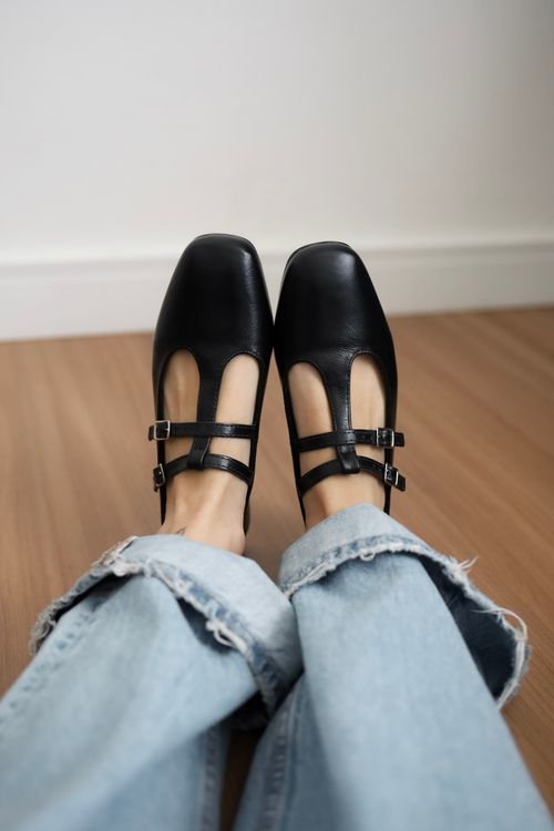Flat Mary Jane - Preto 