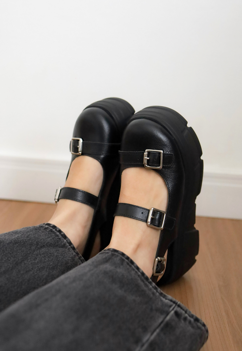 Slingback Grunka - Preto
