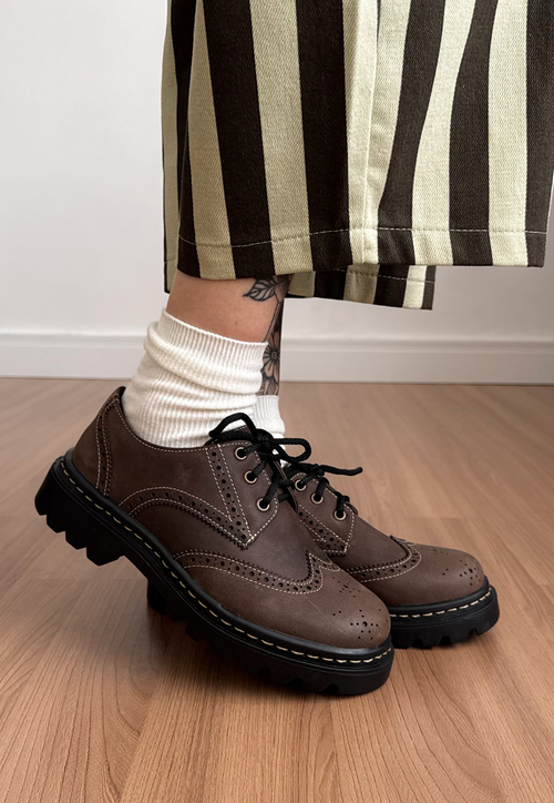 Oxford Brogue - Marrom Rústico