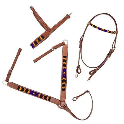 Conjunto Cabeçada Peiteira Gamarra Collor Match 300A