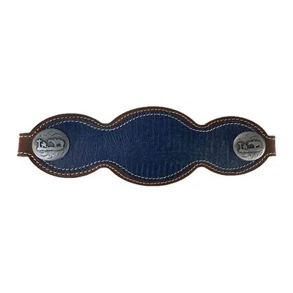 Focinheira Couro Vintage Blue