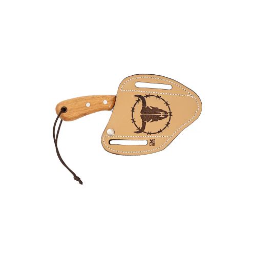 Mini Faca Com Bainha Couro Long Horn