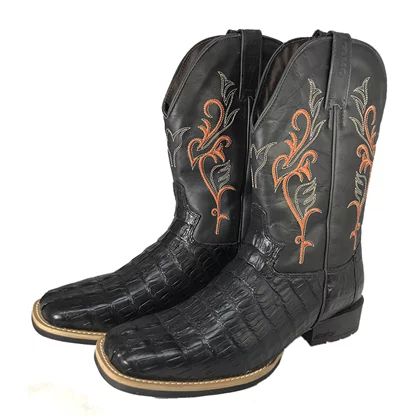Bota Feminino Jacaré Rabo Preto Jacomo