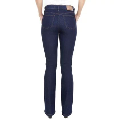 Calça Jeans Feminina Boot Cut Cintura Alta Amaciada Tassa