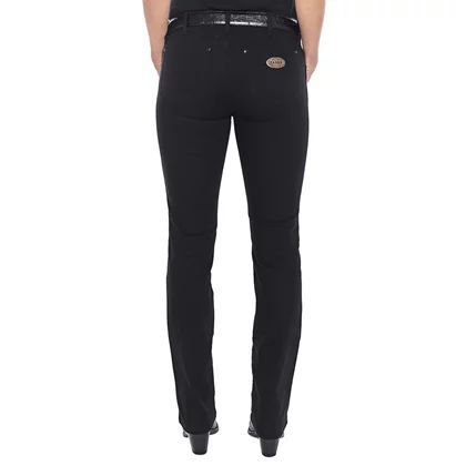 Calça Jeans Feminina Cowboy Cut Preta Tassa