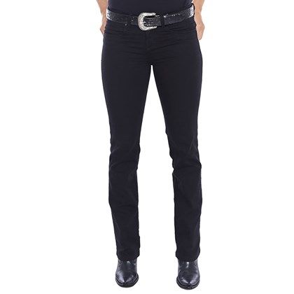 Calça Jeans Feminina Cowboy Cut Preta Tassa