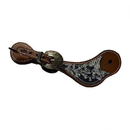 Correia De Espora Couro Blue Snake