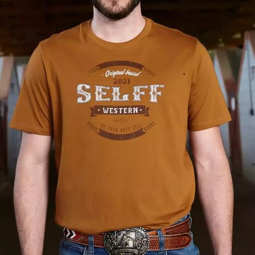 T-Shirt Masc Selff Print Original Brand Ocre