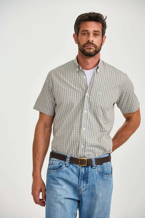 Camisa M/C Regular Tricoline Xadrez