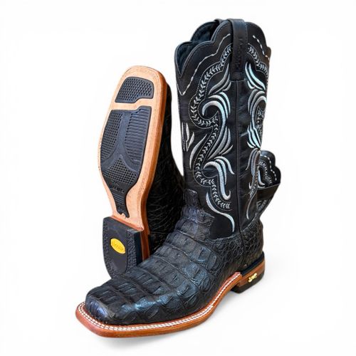 Bota Fem Jacare Costa  Pt /Fossil Oil Pt Jacomo