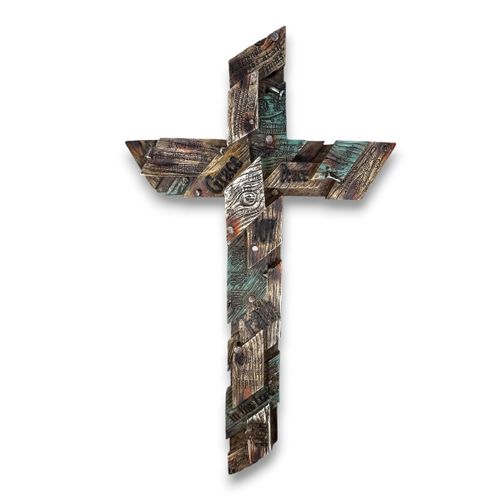 Cruz Decorativa em Resina com Frases