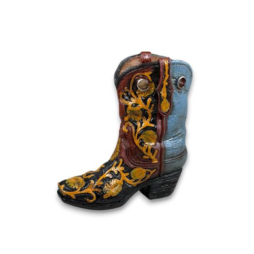 Bota Decorativa Western em Resina E
