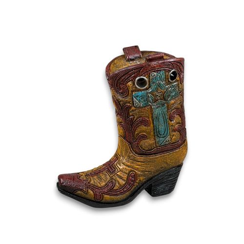Bota Decorativa Western em Resina F