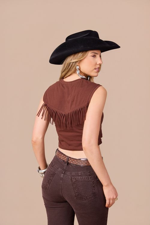 Cropped Regata Basic Fringe Moon Horse
