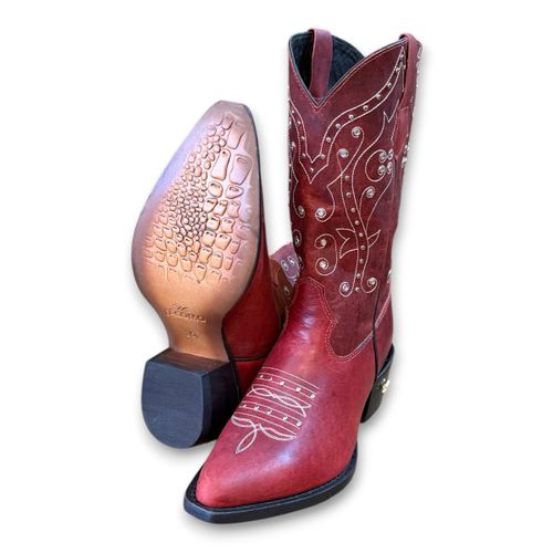 Bota Fem Fossil Vermelha Jacomo